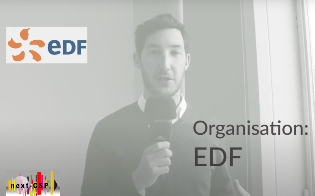Meet the team: video interview of EDF, Next-CSP partner
